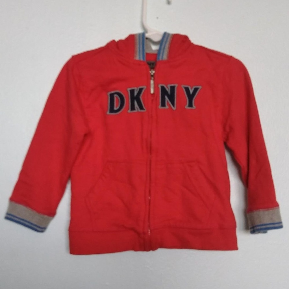 DKNY Boys Red Hoodie Zipper Infant SIze 18m